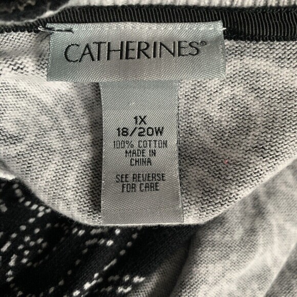 Catherines Womens Plus Size 1X 18/20W Multicolor Printed Button Cardigan Sweater - Picture 4 of 5